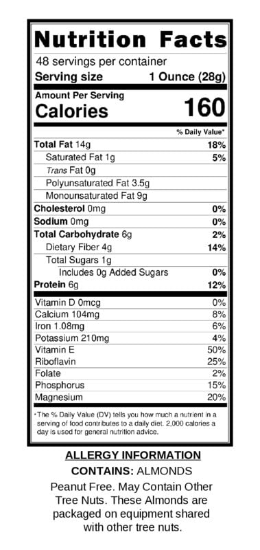 Wild Soil Terra Preta Almonds – Higher Protein and Higher Vitamin E Than Other Almonds Beyond Organic: Eco Farmed with Proprietary Root Technology Raw
