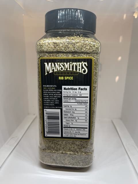 Mansmith's Rib Spice (Low Sodium) 27 ounces