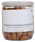 Roasted Unsalted Almonds 250g | No Salt | No Oil Used | Dry Roasted To Perfection | No Preservatives | No Artificial Flavors | Gluten Free | Vegan | Non GMO | Nuts Dry Fruits | Badam