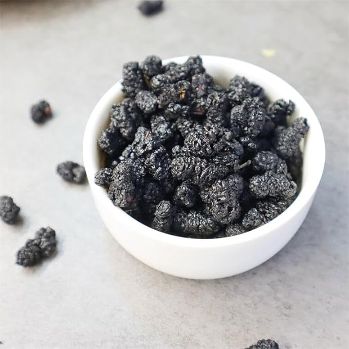 Royal Seafood USA Premium Dried Black Mulberries Sun Dried Mulberries Healthy Vegan 九龍堂 桑葚 桑葚干 干桑葚280g 泡水