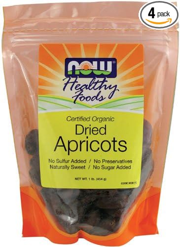 NOW Foods Dried Apricots 16-Ounce (Pack of 4)