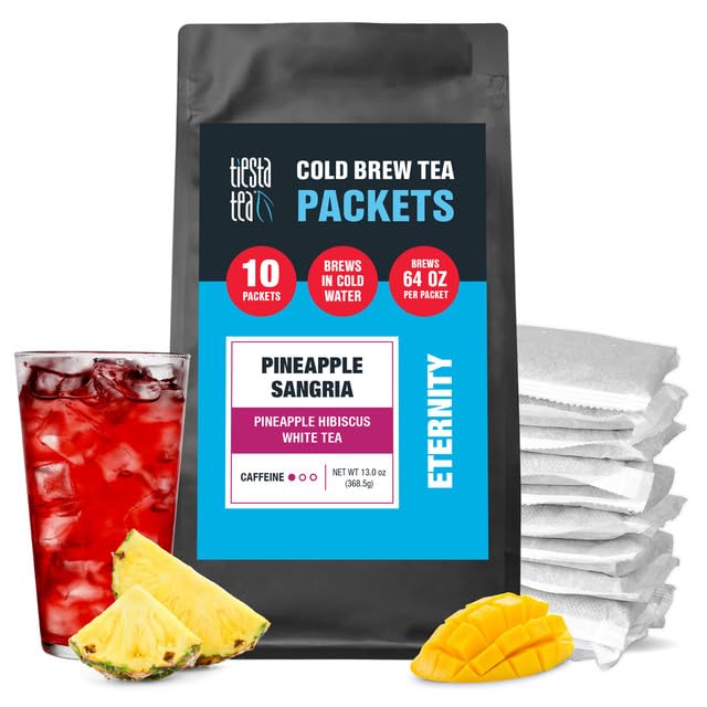 Tiesta Tea - Pineapple Sangria Cold Brew Loose Leaf Premium Low Caffeinated Iced Blend 10 Packets Brews One 64oz Pitcher
