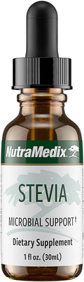 NutraMedix Stevia - Bioavailable Liquid Stevia Leaf Extract Drops for Microbial Support - Sugar Alternative with Microbial Support Properties - Low-Carb No Added Sugar (1 oz / 30 ml)