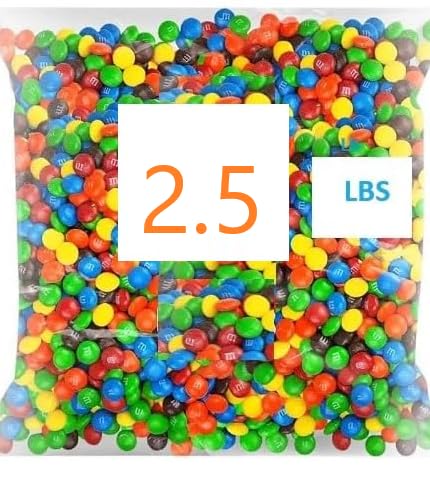 Bulk Candy Coated Milk Chocolate Pieces – 2.5 lbs | Colorful Chocolate Candy for Parties Baking or Candy Buffets |Milk Chocolate Treats. Christmas candy Bulk