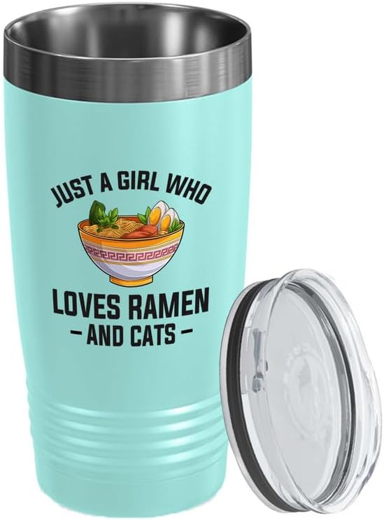 Ramen Lover Purple Edition Tumbler 20oz - Just a girl who loves - Food Lovers chicken pumpkin vegan pantry spicy noodles