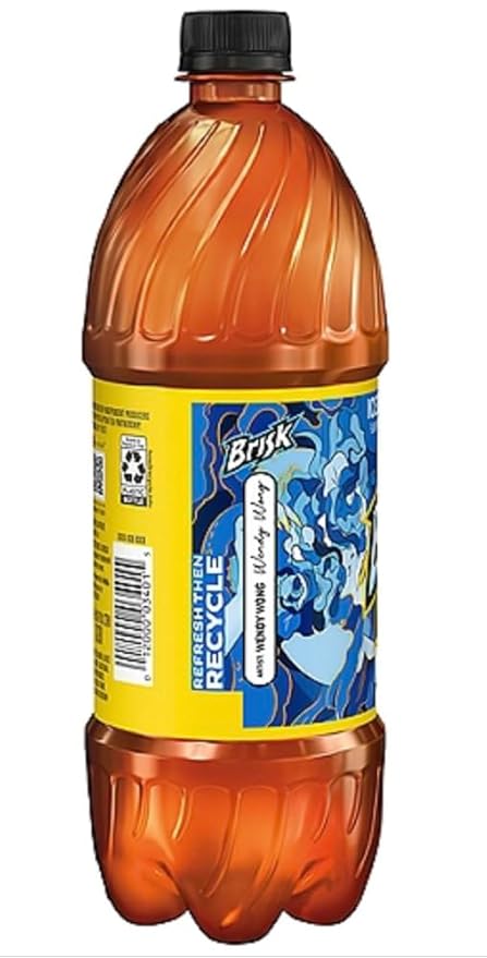 Generic Half &amp Half Ice Tea and Lemonade Iced Tea (Shipped by B4Y-Brisk) 1L Bottle 15 Pack (15 33.8 Fl Oz)
