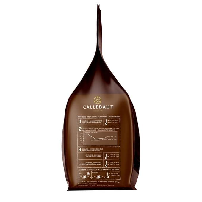 Callebaut Belgian Dark Couverture Chocolate Semisweet Callets 54.5% - 5.5 Lbs