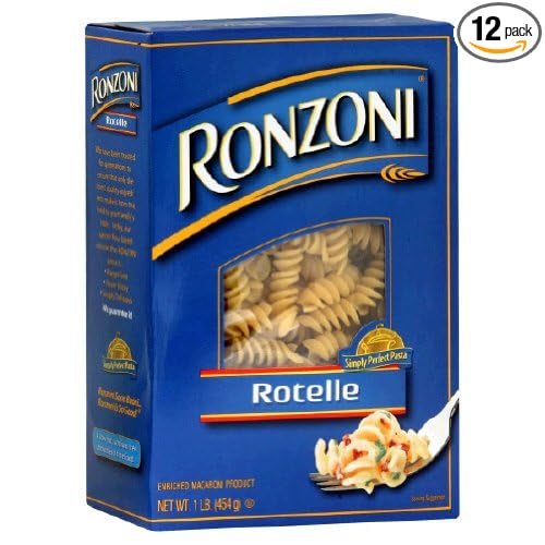 Ronzoni Pasta Rotelle 16 Ounce (Pack of 12)