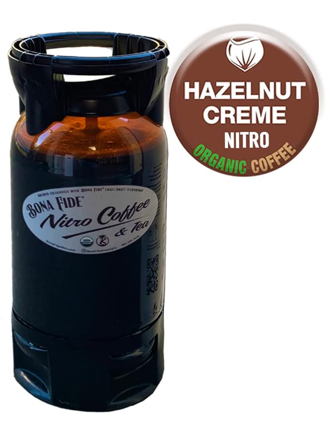 Nitro Cold Brew Hazelnut Creme Coffee Organic PET Keg 5 Gal Draft Coffee On Tap