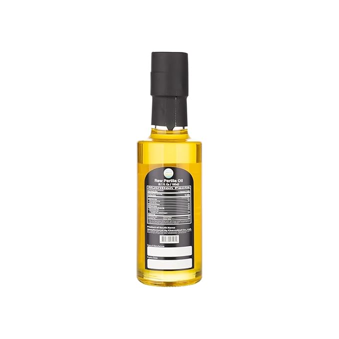 HELLO KFOOD YECHEON OMUI 100% Pure Raw Perilla Oil Cold Pressed Made in Korea (Yecheon) 한국산 예천 생들기름 - 6.08 fl oz (180ml)