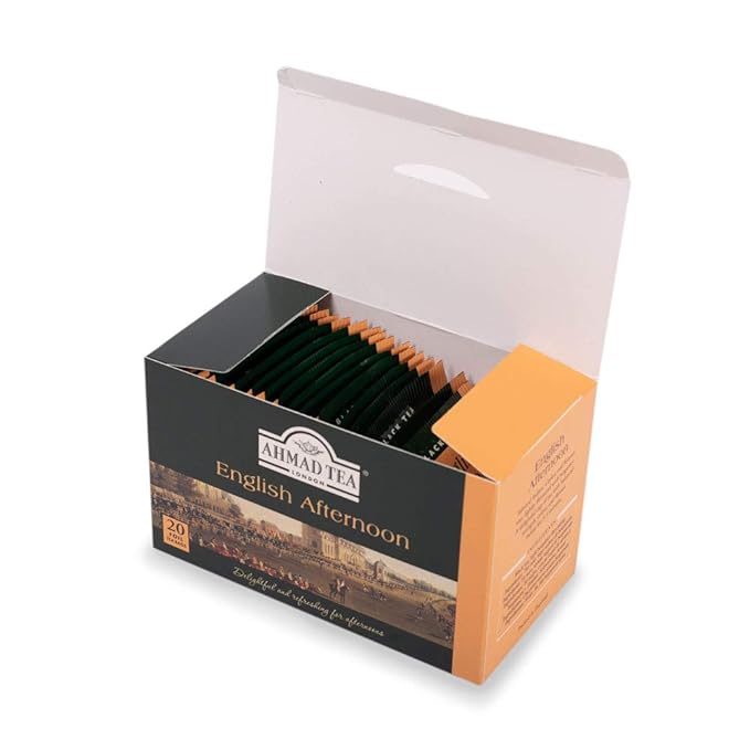 Ahmad Tea Black Tea English Afternoon Teabags 20 ct (Pack of 6) - Caffeinated &amp Sugar-Free