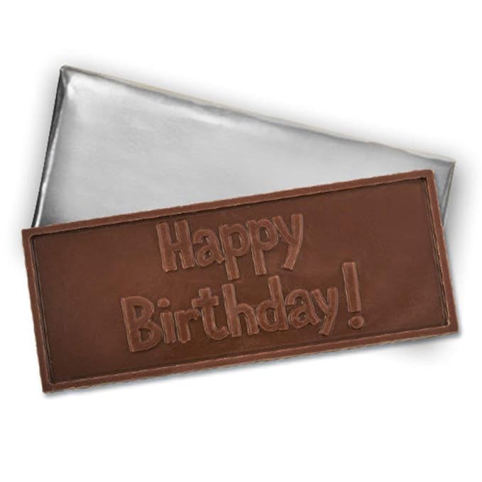 36 Pcs Happy Birthday Candy Party Favors in Bulk Wrapped Belgian Chocolate Bars