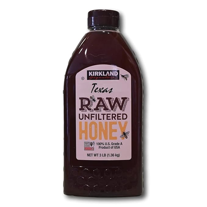Kirkland Signature Texas Raw Unfiltered Honey 100% Grade A (3 Pounds)
