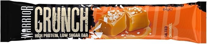 Warrior Crunch High Protein Low Carb Bar 64 g Salted Caramel Pack of 12