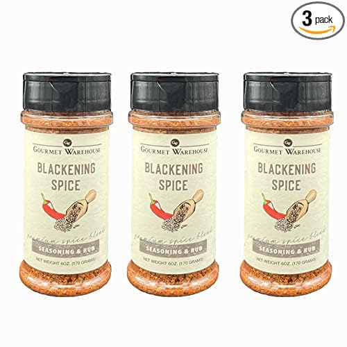 Gourmet Warehouse Blackening Spice Rub/Seasoning 4 ozs 3 Pack - Gluten Free No MSG No HFCS