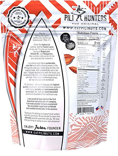 Pili Hunters - Wild Sprouted Pili Nuts Spicy Chili (1 lb Bag) Keto/Paleo/Vegan Snacks Low Carb Energy Gluten Free No Sugar Added Superfood The Original AS SEEN ON SHARK