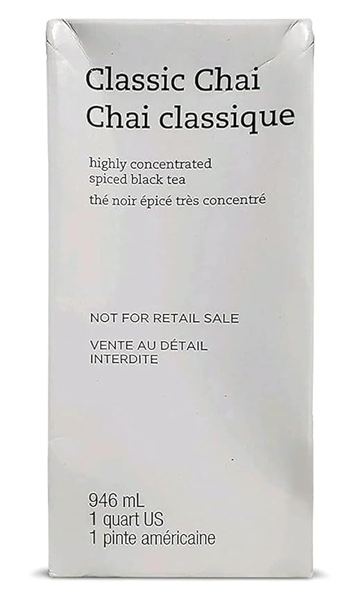 CHAI Classic Tea Concentrate - Highly Concentrated Spiced Black Tea With Cinnamon Ginger Cardamom Vanilla Teavanas Famous Qualtiy Compatible With Lattes and Coffees from Starbuck's Cafes &amp W