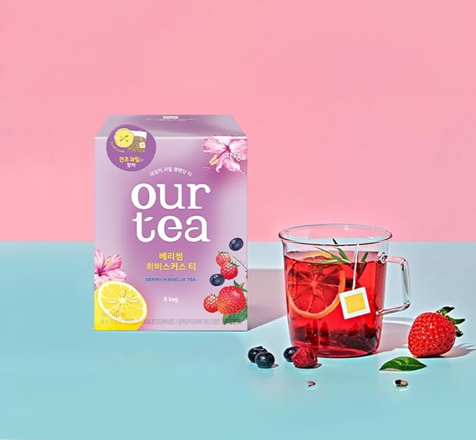 ROASTIQUE Berry Some Hibiscus with Real Dried Fruit – Premium Orgainc Tea Sweet Fruit Blend Hot or Iced Tea Eco-friendly PLA bags 8 Tea Bags