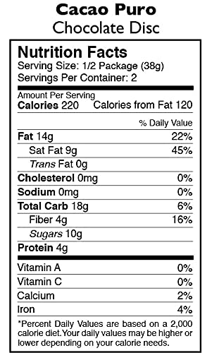 Taza Chocolate Organic Mexicano Disc 70% Dark Chocolate Cacao Puro 2.7 Ounce (12 Count) Vegan