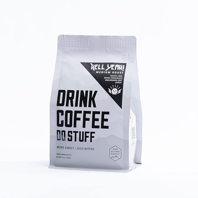 DRINK COFFEE DO STUFF Blend 2 Pound Bag Whole Bean Medium Roast Sweet Chocolate Caffeine Organic Lake Tahoe Coffee (Hell Yeah!)