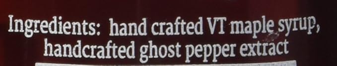 Wood's Ghost Pepper Vermont Maple Syrup - 8 ounce glass jug