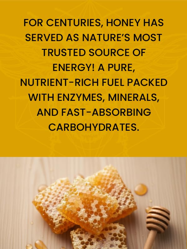 HYVE Functional Pre-workout Raw Energy Honey with Organic Cordyceps Mushrooms Black Lava Sea Salt &amp Organic Honey – Natural Energy Boost 8 Ounce Jar