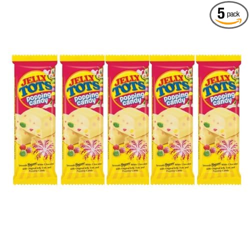 Welkom USA Jelly Tots White Chocolate Popp Candy Slab 80g | 5 Pack