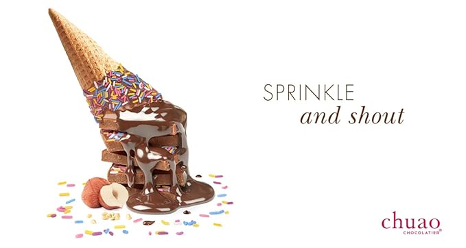 Chuao Chocolatier Sprinkle Dreams Milk Chocolate Mini Bars | Gourmet No Preservatives | For Gift Baskets Birthday Thank You Care Package | 100 Pack