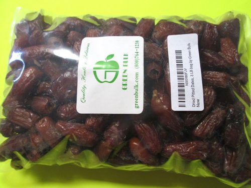 Dried Pitted Dates-Whole from Green Bulk (3 lb)
