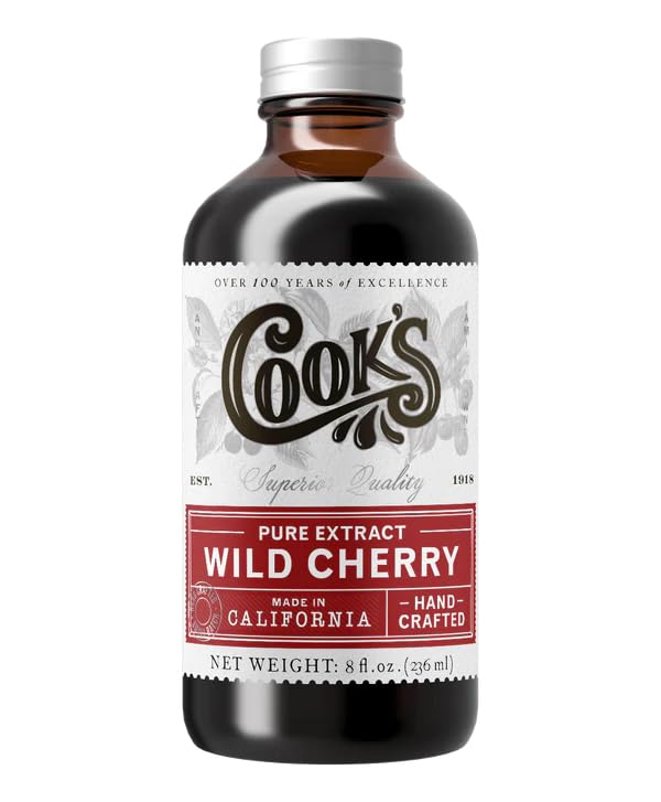 Cook's Wild Cherry Extract for Baking Preserves Syrup Cookies Cakes 8 oz