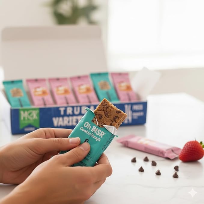 TRUBA-R Plant Based Protein Bar Variety Pack Vegan Gluten Free Snack Bars Clean Ingredients Individually Wrapped (pack of 14