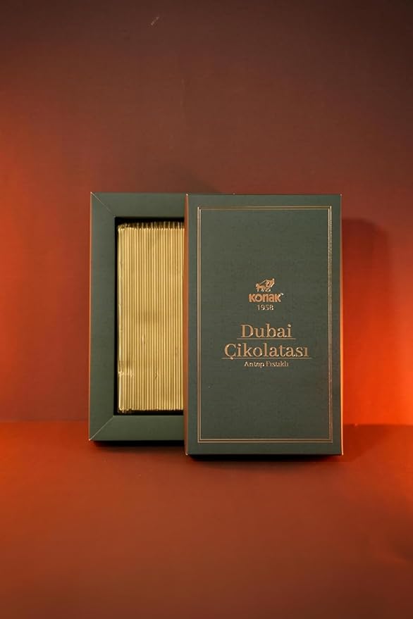 Dubai Chocolate 7oz Kunafa Pistachio Rich Milk Chocolate 200 Gram Individually Wrapped Fresh Premium Pistachio - Gift box for birthday - congratulations - Christmas Amazing Pack (Pack of 2)