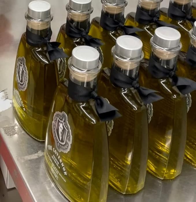The Governor Premium Extra Virgin Olive Oil - Unfiltered Cold-Pressed Single Origin Lianolia - Peppery Robust Floral Fruity Notes - Rich in Natural Polyphenols (1182 mg/kg) Oleocanthal Antioxid