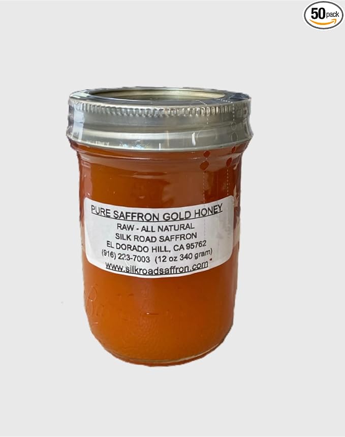 PURE SAFFRON GOLD HONEY GREAT WITH TEA SALAD DRESSING NATURAL SWEETENER FOR BAKING