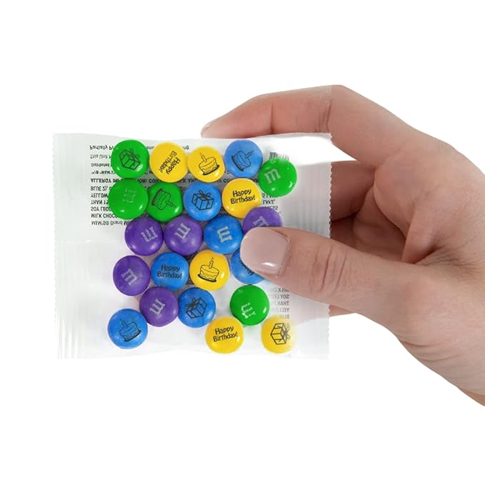 M&ampM'S Milk Chocolate Birthday Candy Favors (20 pack) Perfect for Birthday Parties Party Favors Birthday Games and Giveaways