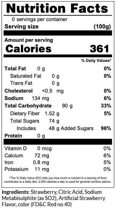 C.J. Dannemiller Dried Strawberries Bulk 22 LB Case Delicious Dried Fruit for Snacking Trail Mix