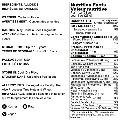 Food to Live California Natural Sliced Almonds 4 Pounds – Raw Unblanched Almond Nuts Kosher Vegan Keto Bulk. High in Protein Dietary Fiber Vitamin E. Great for Desserts Salads Granola