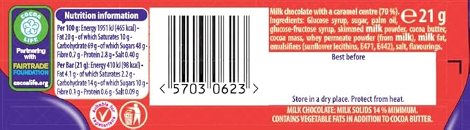 Cadbury Chomp Chocolate Bar 21g (Pack of 60 Bars)