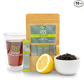 Cusa Tea &amp Coffee | Premium Instant Lemon Black Tea With Real Fruit &amp Spices | Organic Leaves Drink Mix Packets | Hot or Iced Tea (10 Single Servings)
