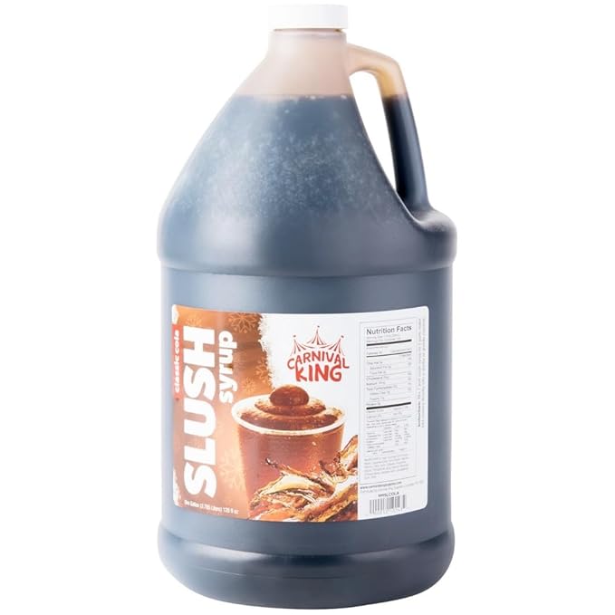 Carnival King 1 Gallon Slushy Syrup Cola Concentrated Drink Mix for Frozen Slushies Smoothies &amp More