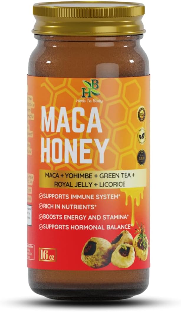 Herb To Body Maca Honey | Multifloral Honey | Wildcrafted | 16oz