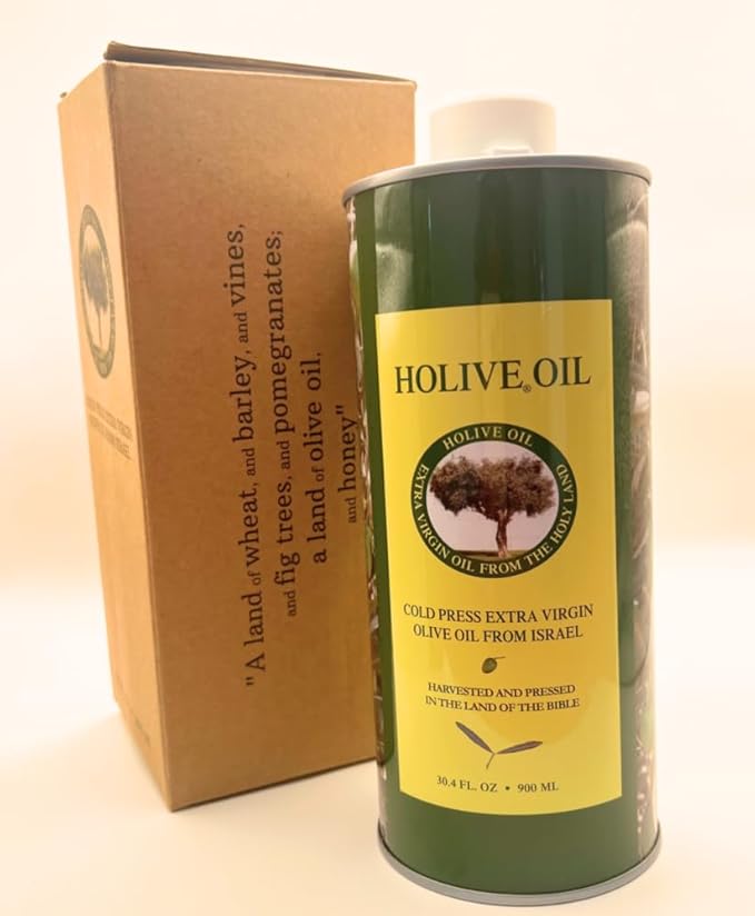 HOLIVE Israeli Extra Virgin Olive Oil from the Holy Land - 3 Count - HOLIVE Oil - Traditional Hand Harvest 100% Pure First Cold Press- Polyphenol Rich Source of Polyphenols Hydroxytyrosol &amp Oleoca