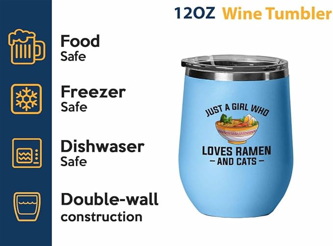 Ramen Lover Teal Edition Tumbler 20oz - Just a girl who loves - Food Lovers chicken pumpkin vegan pantry spicy noodles