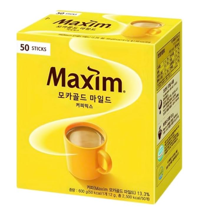 Instant Coffee Maxim Mocha Gold Mild Coffee Mix 12g x 50 Sticks (50T Mocha Gold Mild Coffee Mix)