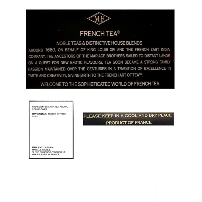 Mariage Freres Earl Grey French Blue Black Tea 100g 3.5oz Loose Tea (1 Pack)