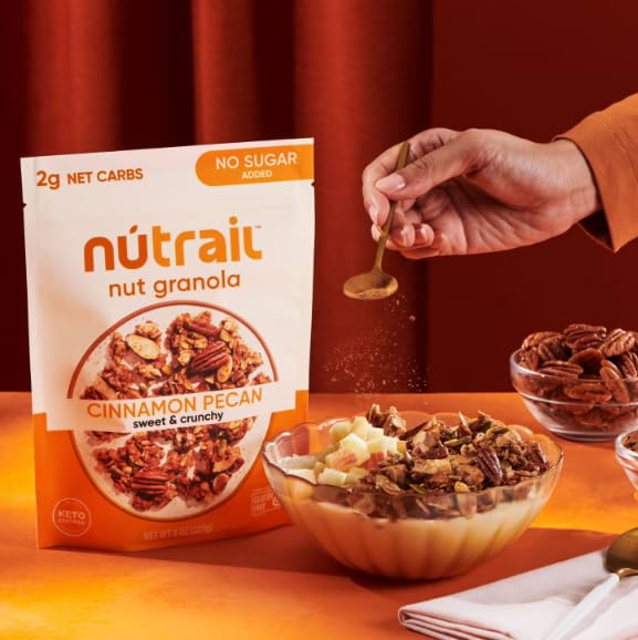 NuTraiil Low Carb Keto Nut Granola Cinnamon Pecan 22 oz.