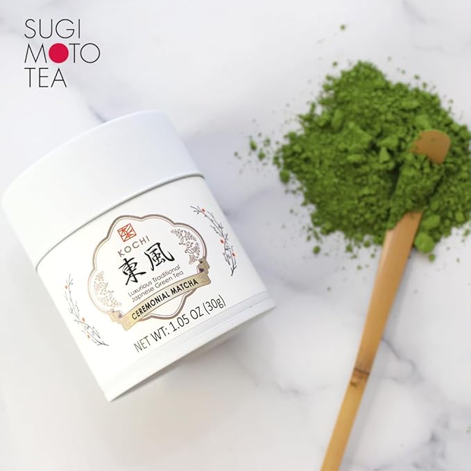 SUGIMOTO TEA Matcha Ceremonial Grade Japanese Matcha Powder KOCHI 1.05 oz (30 g)