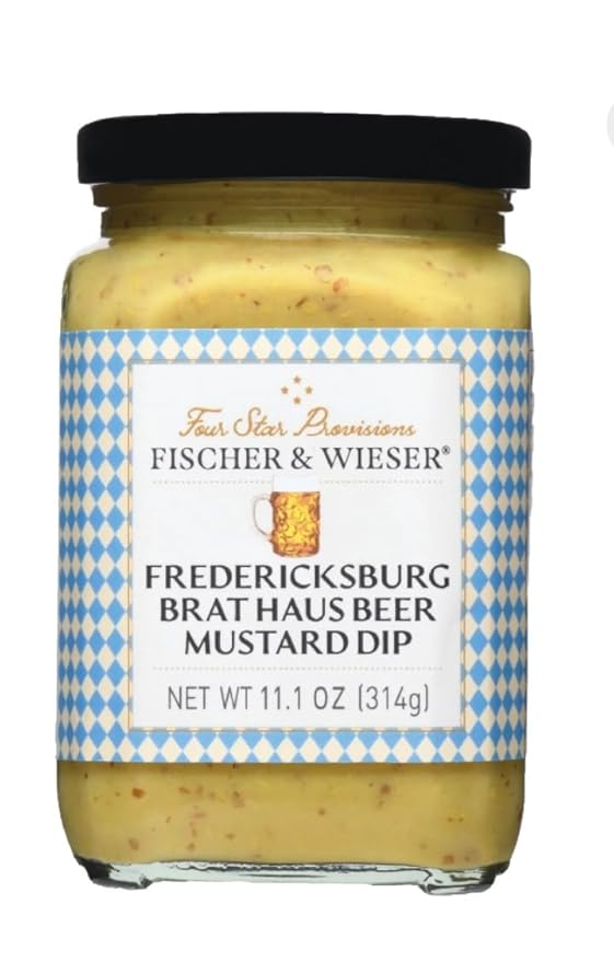Four Star Provisions Fischer &amp Wieser - Sauces Spreads Jellies Jams &amp Dips (Fredericksburg Brat Haus Beer Mustard Dip 11.1oz)