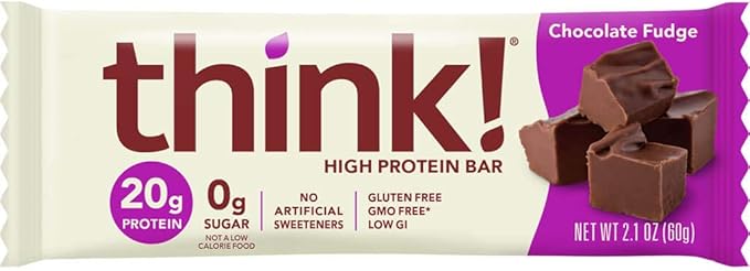 ThinkThin Protein Bar Gluten Free Chocolate Fudge 10 Count
