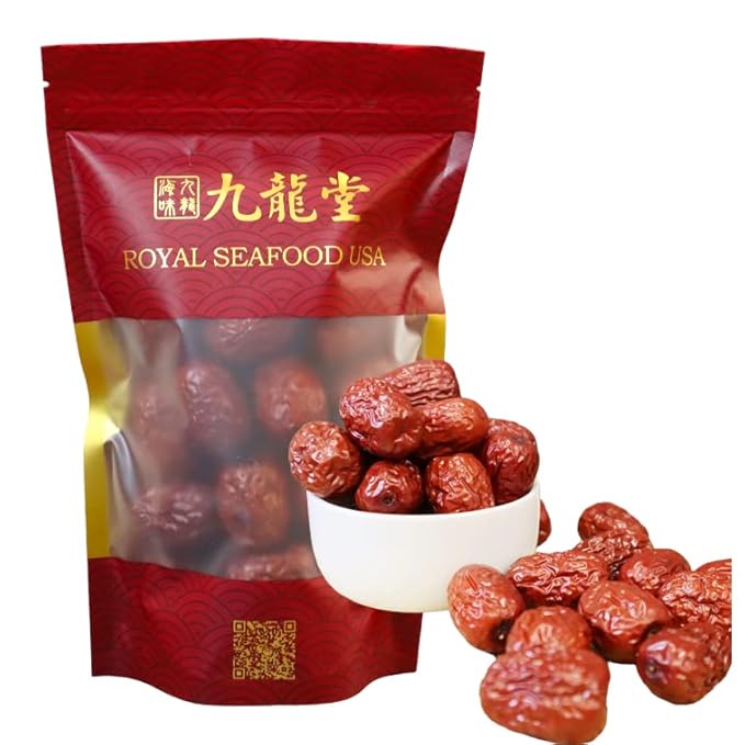 Royal Seafood USA Dried Chinese jujube Natural sweet jujube 450g Jujube dates Chinese red dates super food Vegan 九龍堂 红枣 特级红枣 大枣
